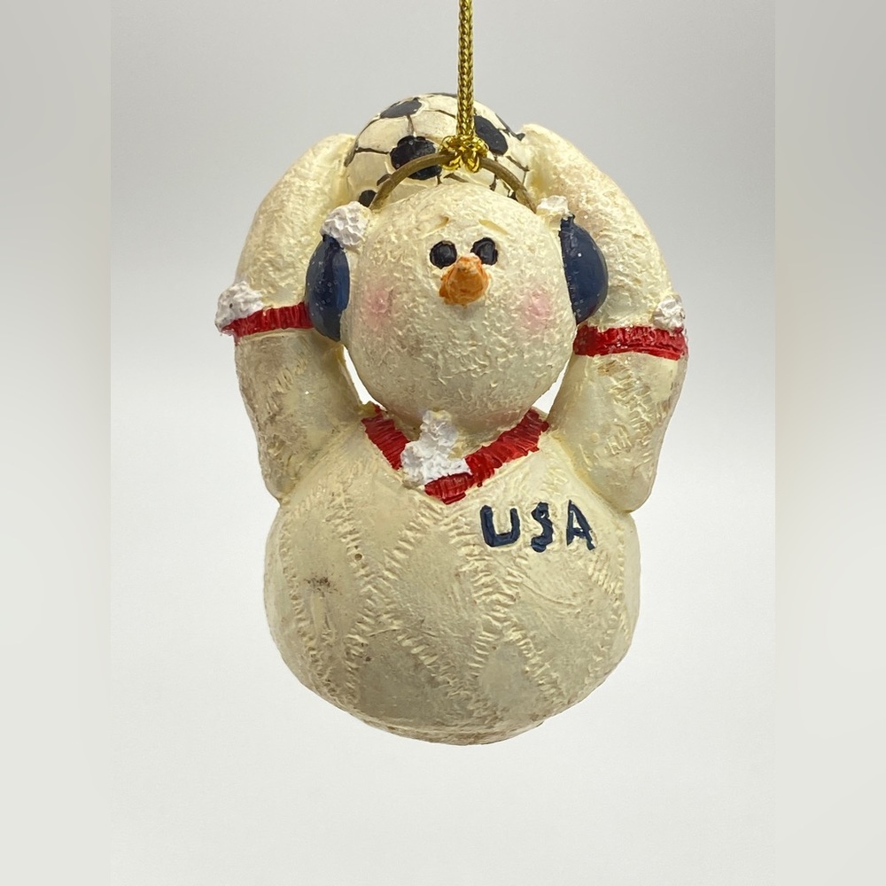 Soccer Player USA Ornament Vintage NIB Christmas Holiday ENCORE Snowberry Cutie